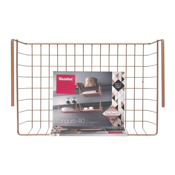 Viseća polica u bakrenoj boji Metaltex-image-4