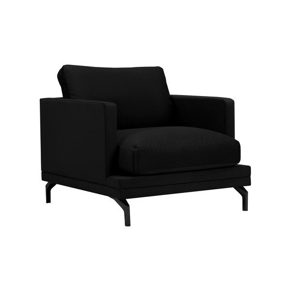Crna fotelja s bazom u crnoj Windsor &amp; Co Sofas Jupiter-image-1