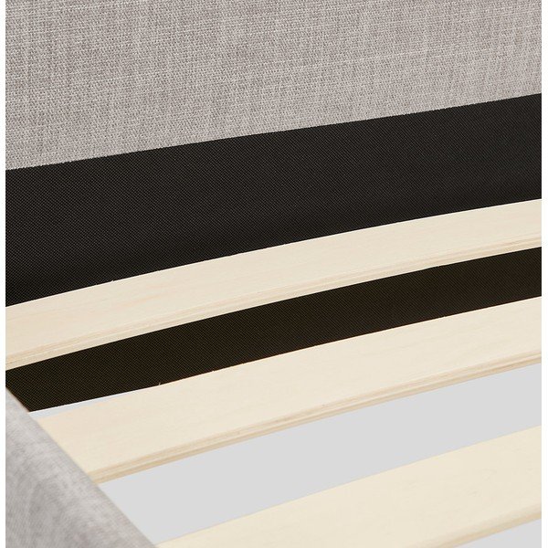Sivi tapecirani krevet s podnicom 90x200 cm Drome - Kokoon-image-1