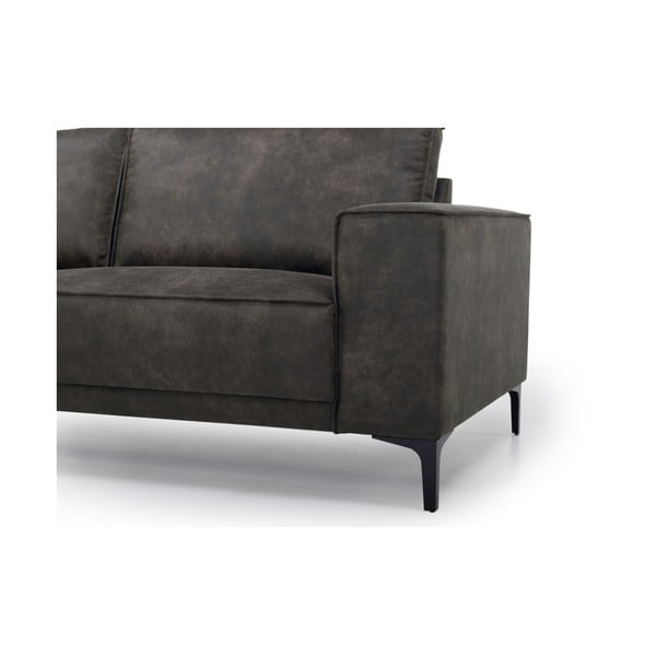 Antracitno siva kutna garnitura od imitacije kože (s lijevim kutom) Copenhagen – Scandic-image-1