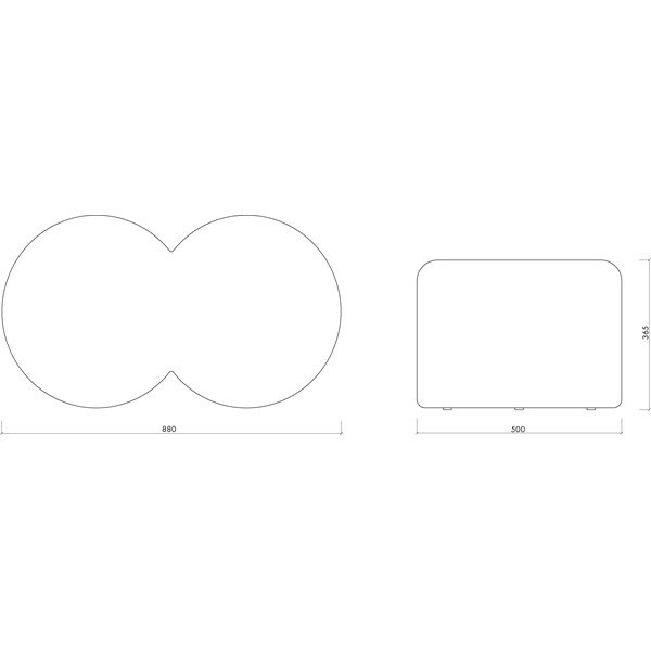Bež tabure od bouclé tkanine Umbo – noo.ma-image-4