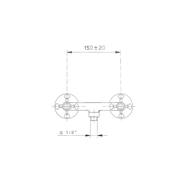 Zidna slavina za tuš u zlatnoj boji (s 1 izlazom) Antea – Sapho-image-1