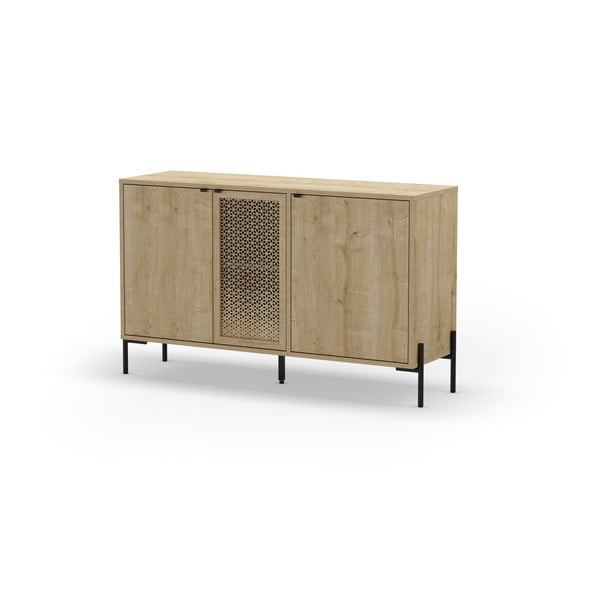 Niska komoda u dekoru hrasta u prirodnoj boji 120x80 cm Inca – Marckeric-image-4