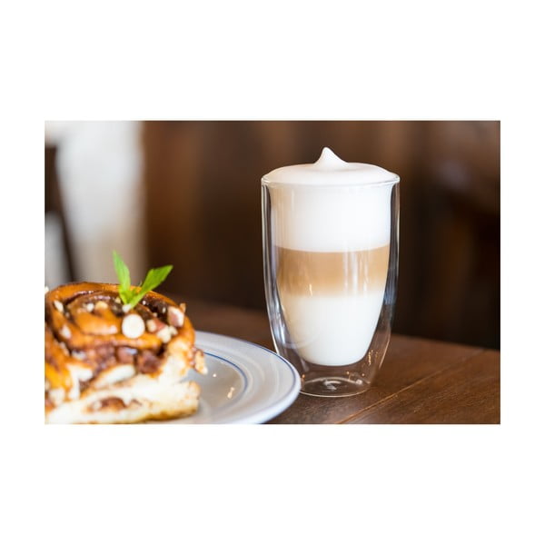 Staklene šalice u setu 6 kom s dvostrukom stijenkom/za latte 350 ml – Vialli Design-image-3
