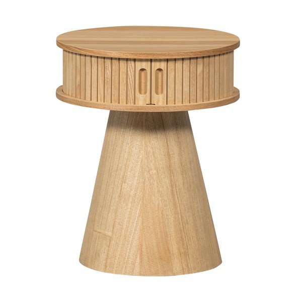 Noćni ormarić u dekoru bora u prirodnoj boji Karri – WOOOD