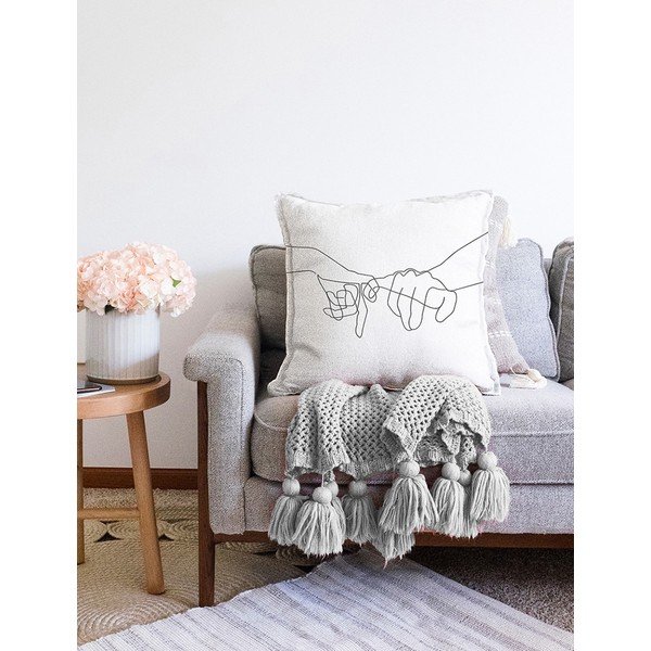Jastučnica s udjelom pamuka Minimalist Cushion Covers Pinky, 55 x 55 cm-image-2