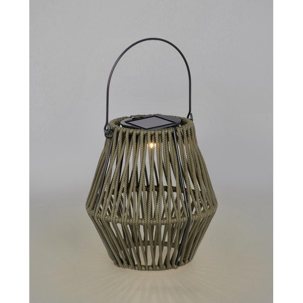 Kaki zelena LED lanterna sa solarnim panel (visina 17 cm) Juny – Yes Everyday-image-1