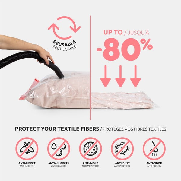 Vakuum vrećice za odjeću u setu 10 kom Premium Valve L – Compactor-image-4