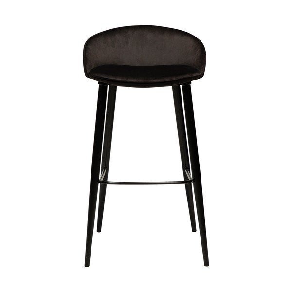 Barska stolica od crnog baršuna DAN-FORM Denmark Dual, visina 91 cm-image-1