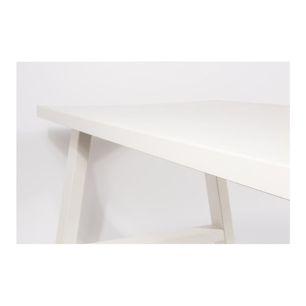 Bijeli stol od punog drveta Zuiver A uokviren, 200 x 90 cm-image-1
