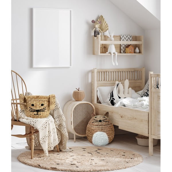 Dječja kutija za pohranu od vodenog zumbula u prirodnoj boji ø 40x43 cm Cat – Compactor-image-2