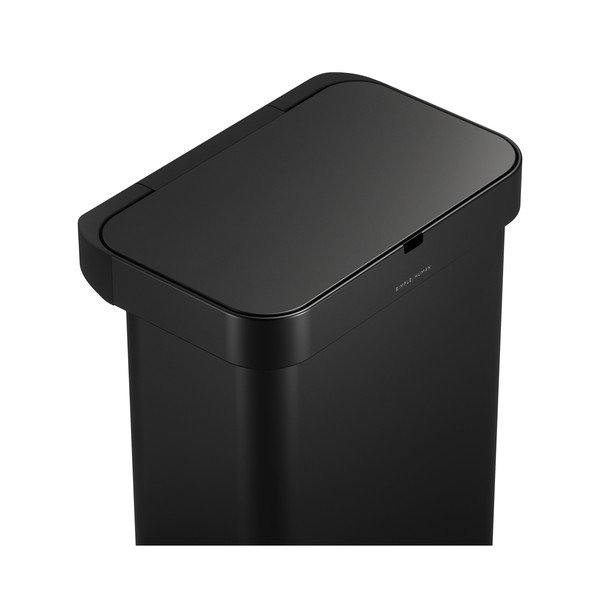 Crna beskontaktna željezna kanta za smeće 58 l Sensor – simplehuman-image-1