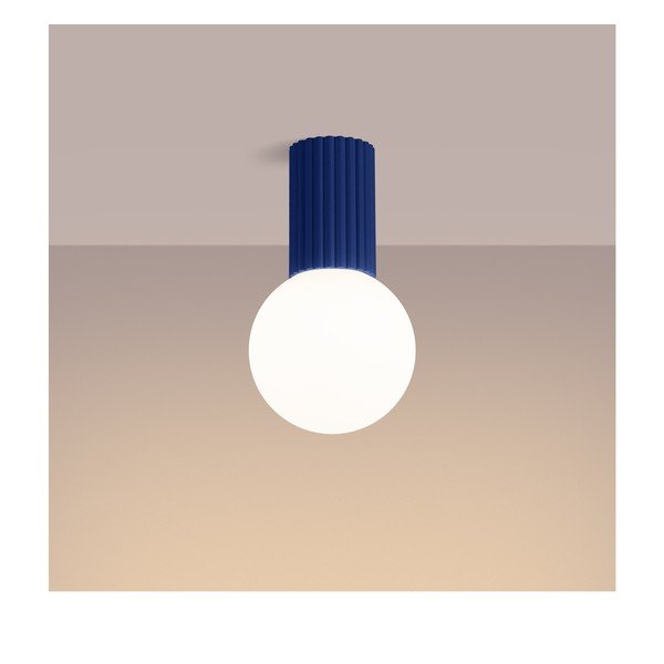 Plava stropna svjetiljka sa staklenim sjenilom ø 12 cm Orbital – Sollux-image-2