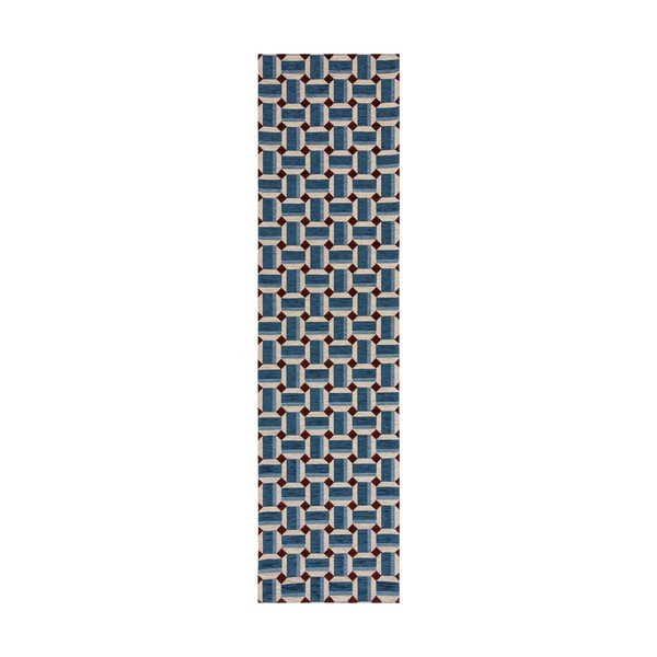 Plava staza 60x230 cm Lennox Geometric – Flair Rugs