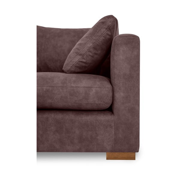 Tamno smeđa kutna garnitura od imitacije kože (s lijevim kutom) Hamburg – Scandic-image-4