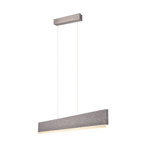 Siva LED viseća svjetiljka s tekstilnim sjenilom Cicara – CINQUE-image-1