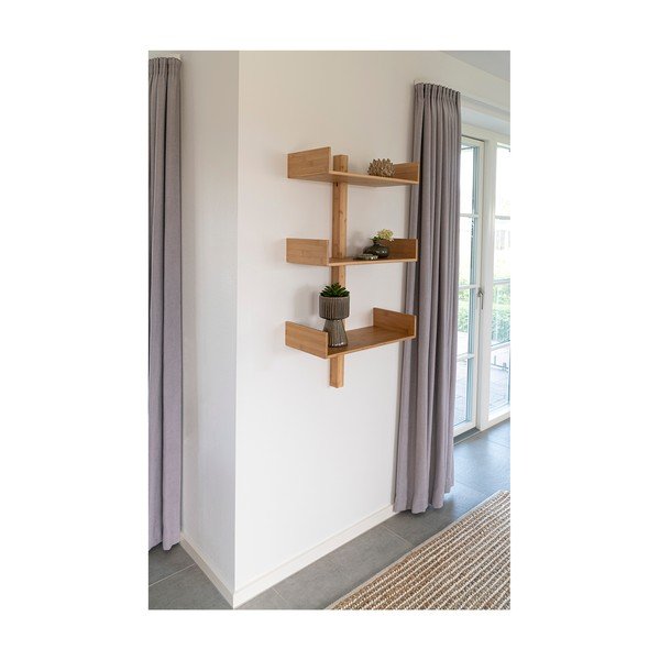 Polica od bambusa s više razina u prirodnoj boji 50 cm Villa – House Nordic-image-1