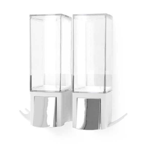 Bijeli dvostruki dozator za sapun Compactor Clevek Double Dispenser-image-4