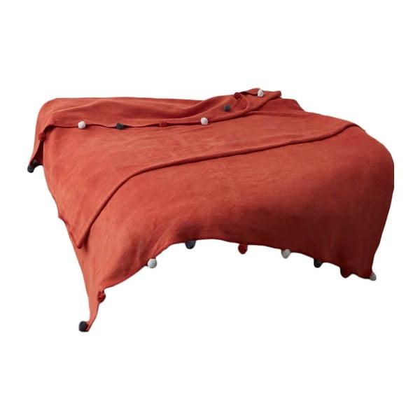 Ciglasti prekrivač od flisa 200x220 cm Pom Pom – Mijolnir