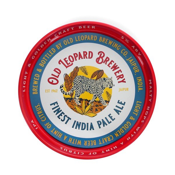 Metalni pladanj ø 33 cm Old Leopard Brewery – Rex London