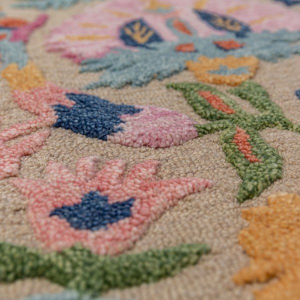 Ručno rađena vunena staza 80x300 cm Amira Floral  – Flair Rugs-image-2