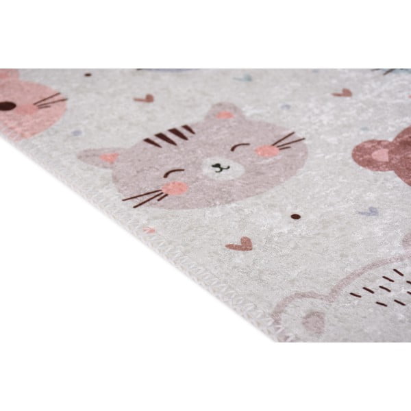 Periv dječji tepih boje slonovače 160x230 cm Cute Animals – Vitaus-image-2