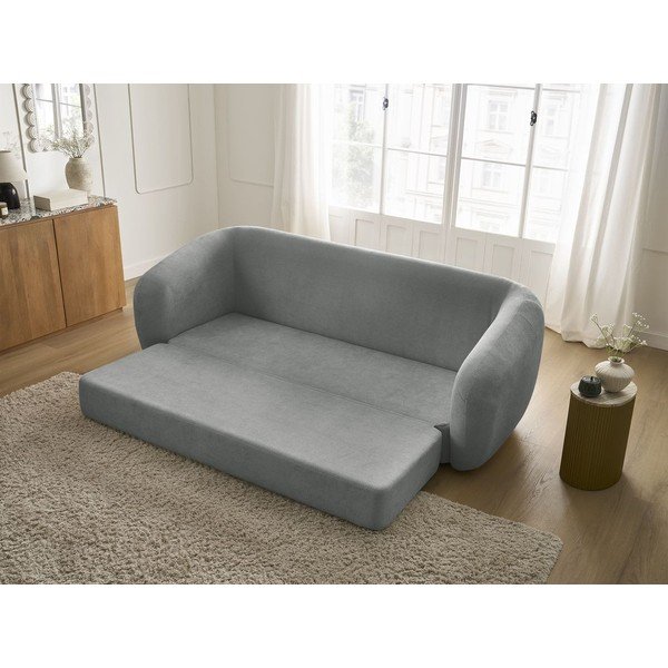 Tamno siva sklopiva sofa od šenila 228 cm Neyo – Bobochic Paris-image-1