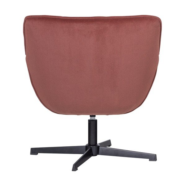 Okretna baršunasti fotelja boja terakote Wibo – WOOOD-image-4