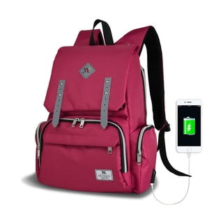 Ruksak u boji fuksije za majke s USB priključkom My Valice MOTHER STAR Baby Care Backpack