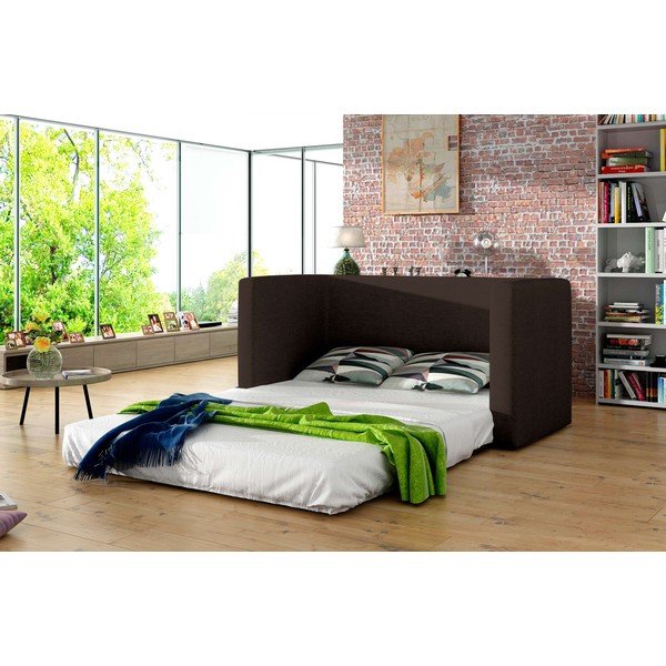 Smeđa sklopiva sofa od šenila 132 cm Neva – ELTAP-image-2