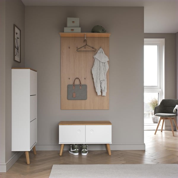 Ploča za vješanje garderobe u dekoru hrasta u prirodnoj boji Dot – Tenzo-image-1