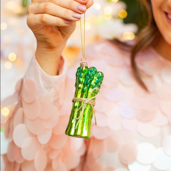 Stakleni ukras za božićno drvce Asparagus – Sass & Belle-image-1