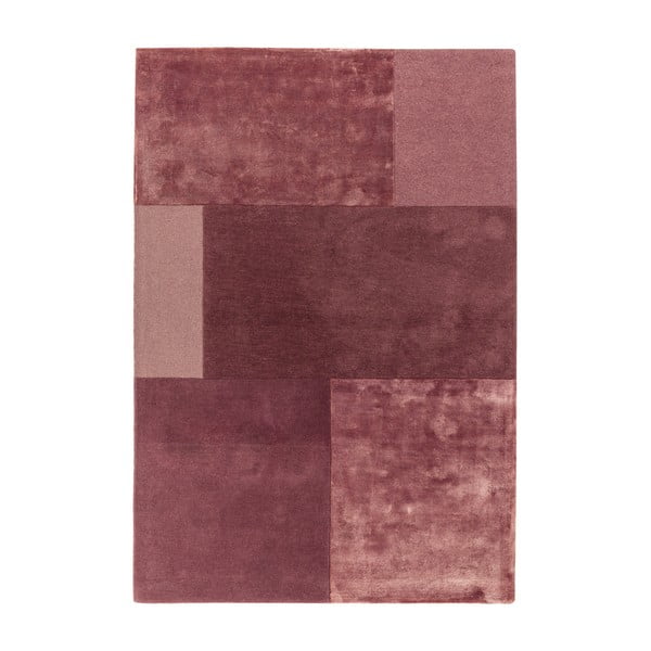 Tamnoružičasti tepih Asiatic Carpets Tate Tonal Textures, 160 x 230 cm