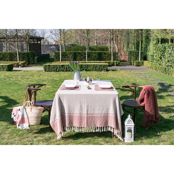 Bež-crni pamučni stolnjak Tiseco Home Studio, 250 x 150 cm-image-2