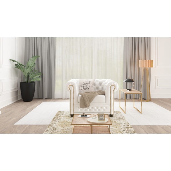 Bijela fotelja od imitacije kože York - Ropez-image-3