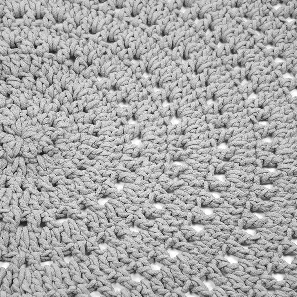 Sivi okrugli pamučni tepih LABEL51 Knitted, ⌀ 150 cm-image-1