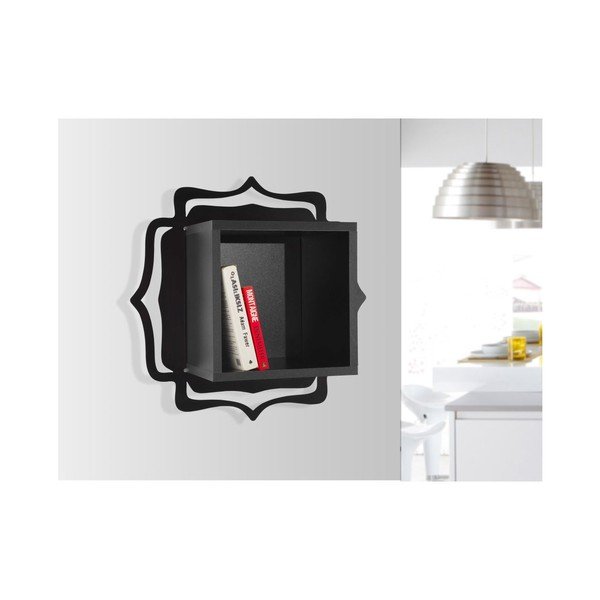 Otomanska crna / crna polica za knjige-image-1