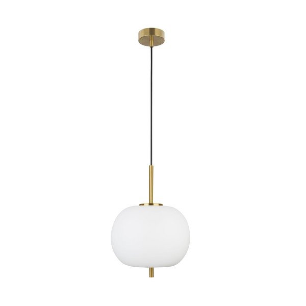 Bijela/mjedena staklena viseća svjetiljka ø 30 cm Lato – Nova Luce