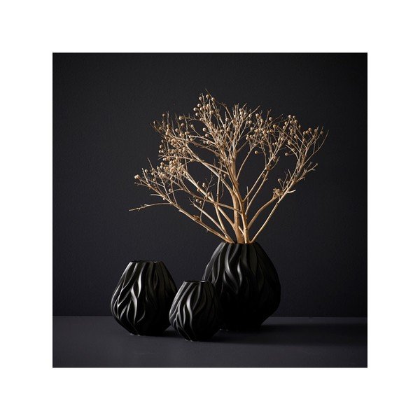 Crna porculanska vaza Morsø Flame, visina 15 cm-image-1