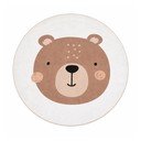 Smeđi/krem periv dječji tepih ø150 cm Teddy Bear – Mila Home