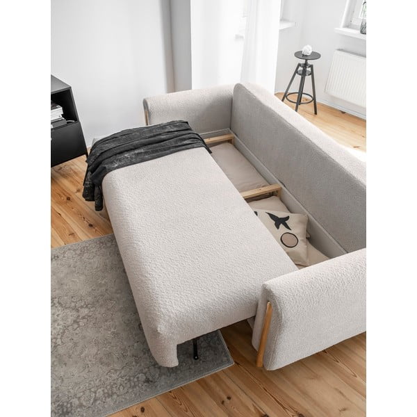 Bež sklopiva/s prostorom za odlaganje sofa od bouclé tkanine 244 cm Arcadova – ELTAP-image-4