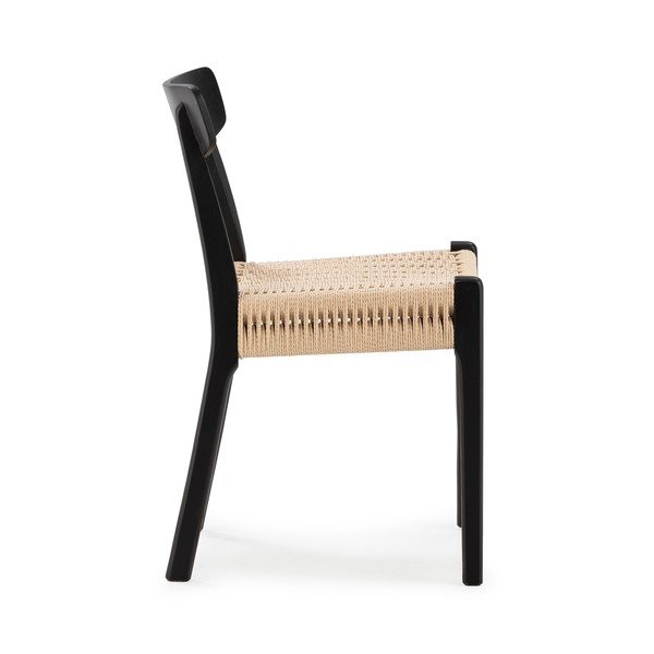 Crne blagovaonske stolice u setu 2 kom od masivnog kaučuka Biel – MOME-image-4