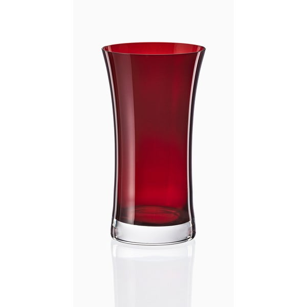 Set od 6 crvenih cilindričnih čaša Crystalex Extravagance, 380 ml