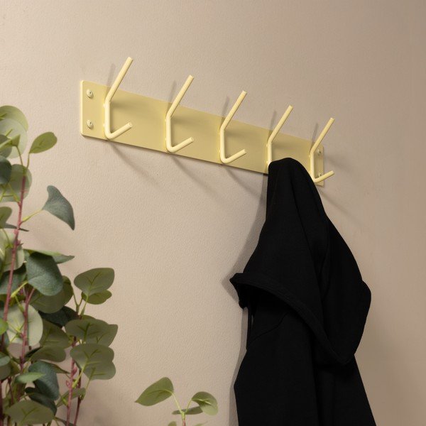 Svijetlo žuta željezna zidna vješalica 70 cm Fusion – Spinder Design-image-1