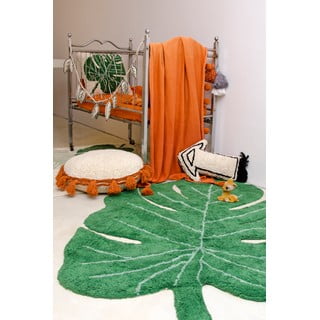 Tamno zeleni periv/ručno rađen pamučan dječji tepih 120x180 cm Monstera Leaf – Lorena Canals