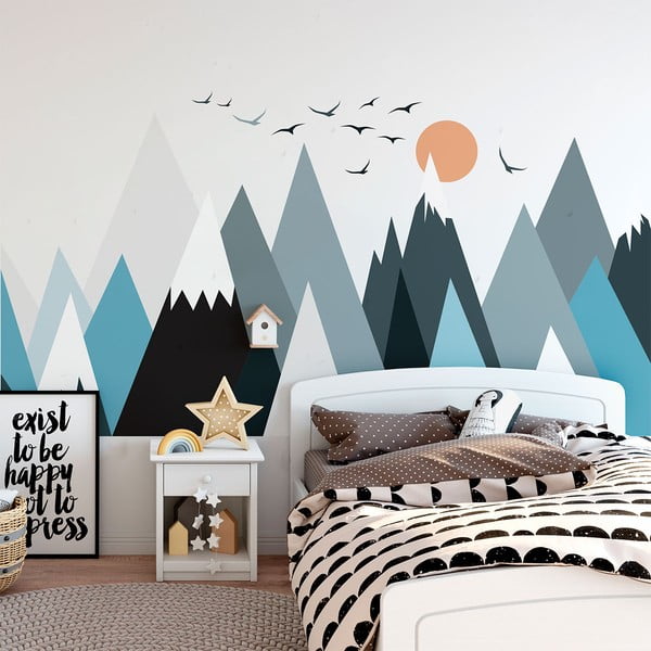 Zidna samoljepljiva naljepnica Ambiance Giant Kid Sticker Scandinavian Mountains Parka-image-3