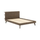 Bračni krevet od smeđeg bora s podnicom 160x200 cm Retreat - Karup Design