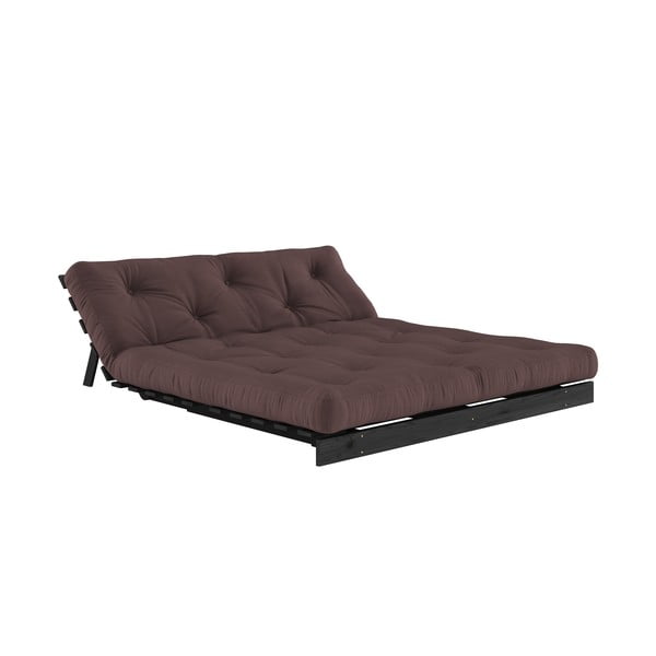 Tamno smeđa sklopiva sofa 160 cm Roots Black Night – Karup Design-image-4