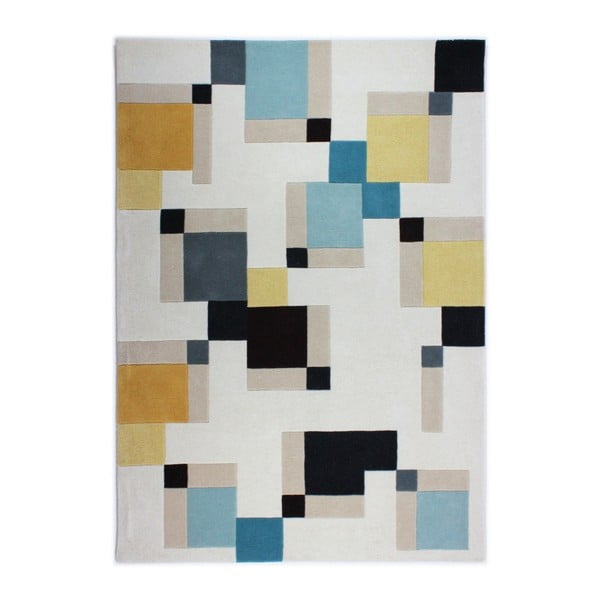 Plavi tepih Flair Rugs Illusion Abstract Blocks, 160 x 220 cm
