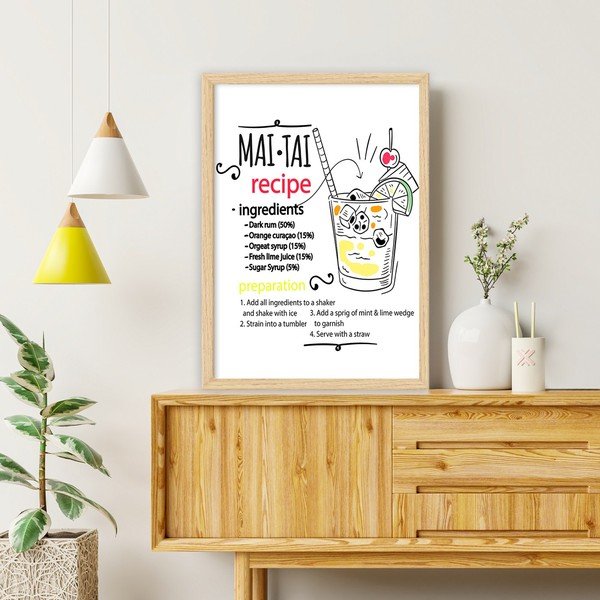 Plakat u okviru 40x55 cm Mai Tai - Wallity-image-1